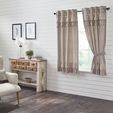 Florette Ruffled Short Panel Curtain Set of 2 63x36 VHC Brands - The Fox Decor